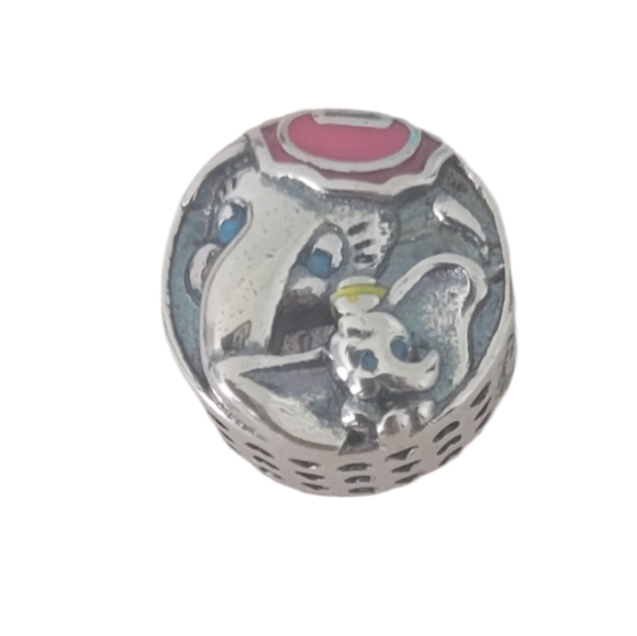 🎆LINX DISCOUNTINUED Disney Baby Dumbo Mama Elephant Silver Bracelet Charm - Picture 3 of 6